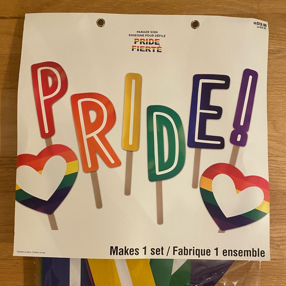 Pride LGBTQ rainbow lawn sign